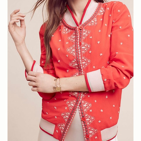Anthropologie Jackets & Blazers - 🆕 Anthropologie Arabella embroidered bomber M